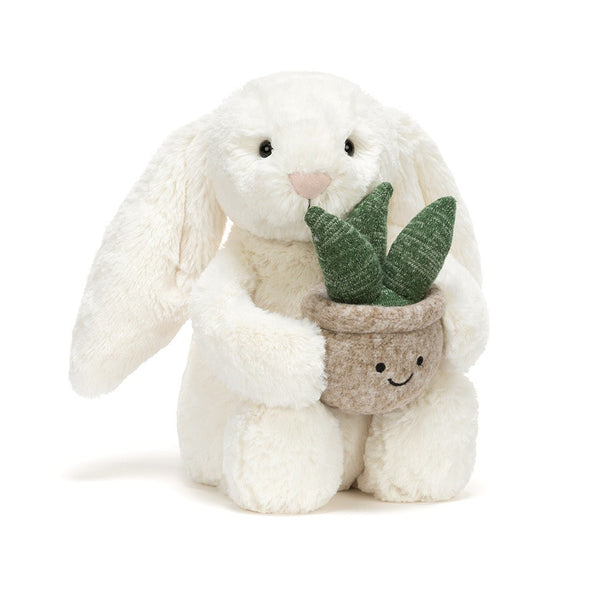 Cream Bunny With Plant Jellycat