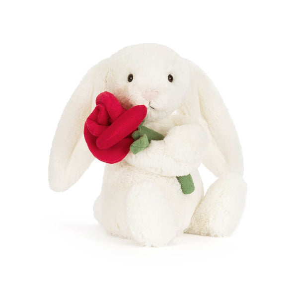 Cream Bunny With Rose Jellycat