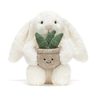 Cream Bunny With Plant Jellycat 2